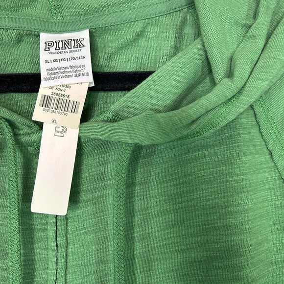 NWT Victoria’s Secret Slub Cotton Zip Up Hoodie Size XL - Picture 4 of 6